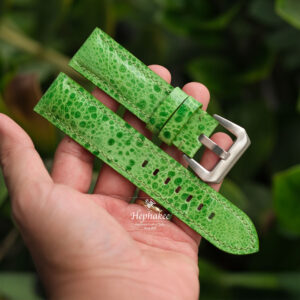 Bespoke Green Toad Leather Watch Strap, Watch Band T06