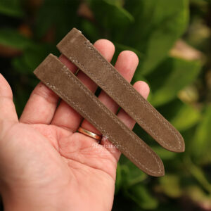 Bespoke Grey Nubuck Leather Strap For New Cartier Santos, Cartier Roadster CA25