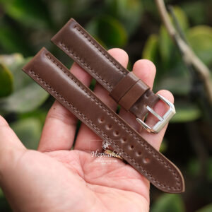 Dark Brown Shell Cordovan Leather Watch Strap SC07