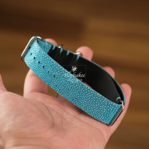 Bespoke Turquoise Nato Stingray Leather Watch Strap ST80