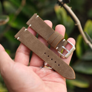 Bespoke Brown Nubuck Cow Leather Watch Strap CH74