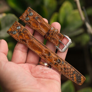 Bespoke Brown Python Leather IWC Pilot Watch Strap P12