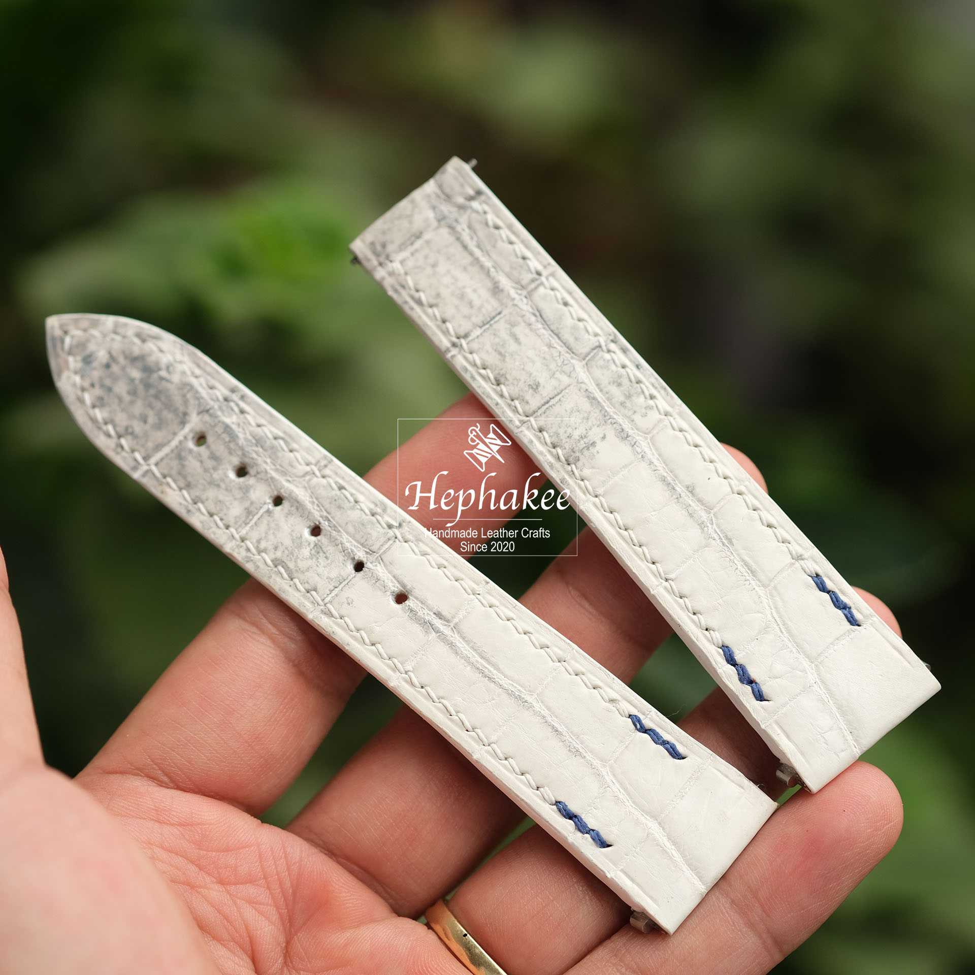 Himalaya Alligator Leather Strap For Cartier with quick Links System CA73