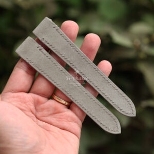 Grey Nubuck Leather Strap For Cartier with quick Links System CA22